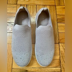 Kelly and Katie, slip on cream/beige, with rhinestones, like new, size 9 1/2